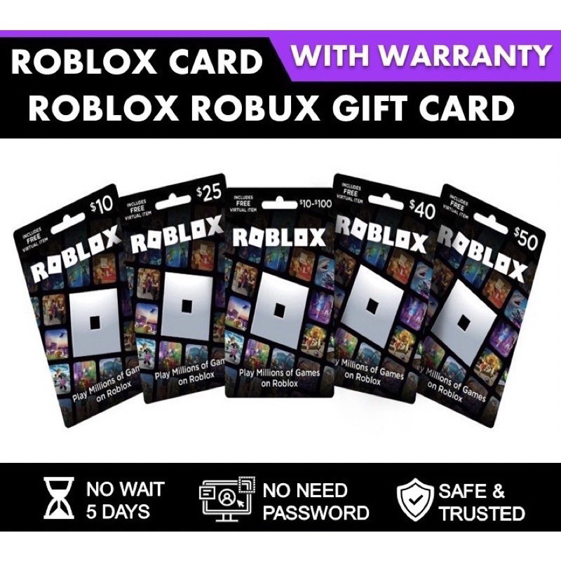 MY Roblox Toy Roblox Gift Card Malaysia Ready Stock Robux Code Robox Murah  Termurah 100 400 500 800 1000 4500 2700 10000