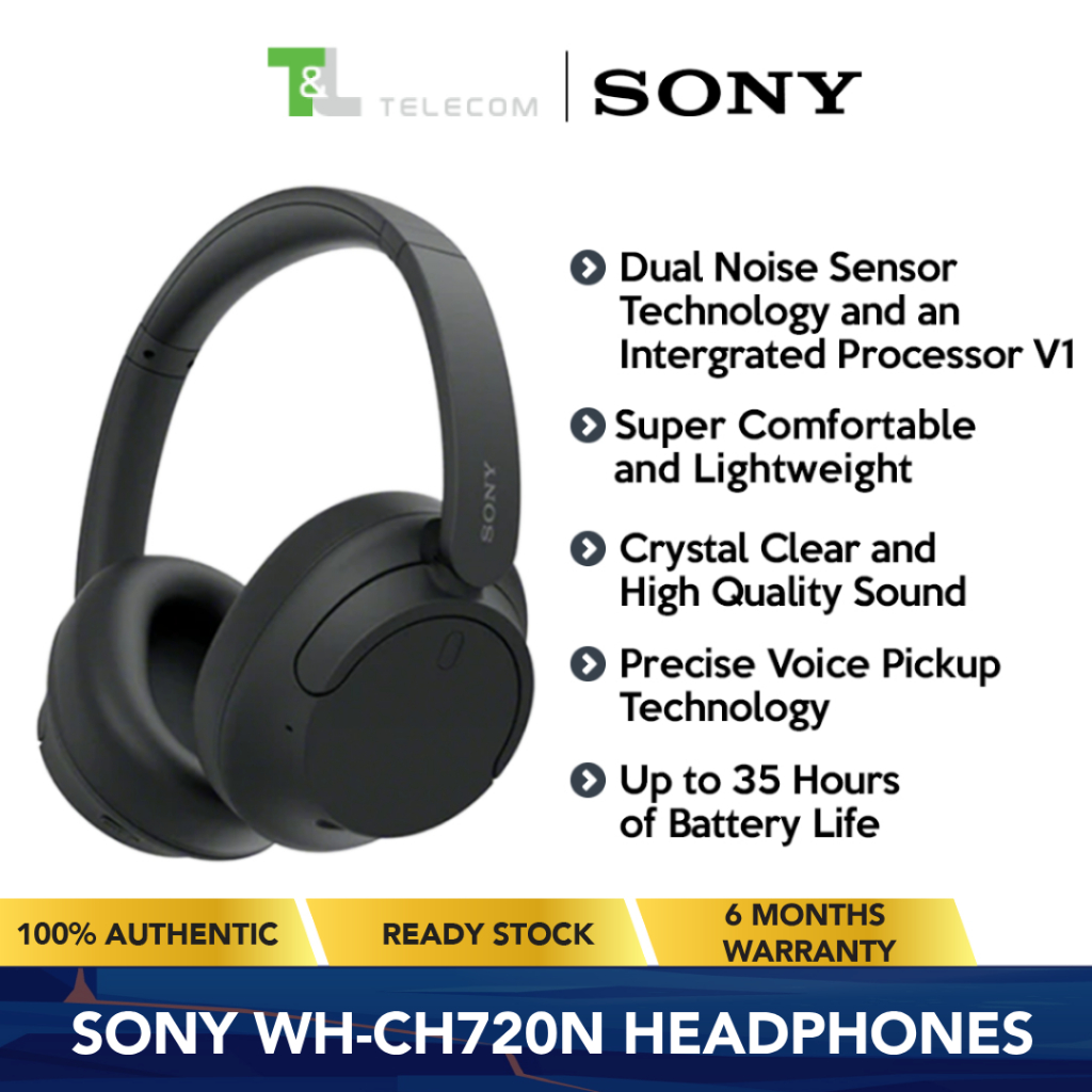 Sony WH-CH720N Noise Canceling Wireless Headphones - Bluetooth Over The Ear  Headset with Microphone and Alexa Built-in