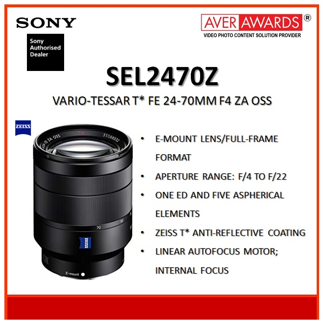 Sony Vario-Tessar T* FE 24-70mm f/4 ZA OSS Lens ( SEL2470Z