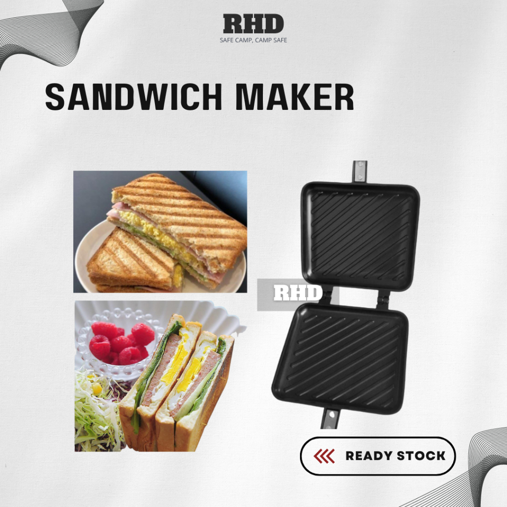 Household Camping Mini Grilled Sandwich Mold Double sided - Temu Italy