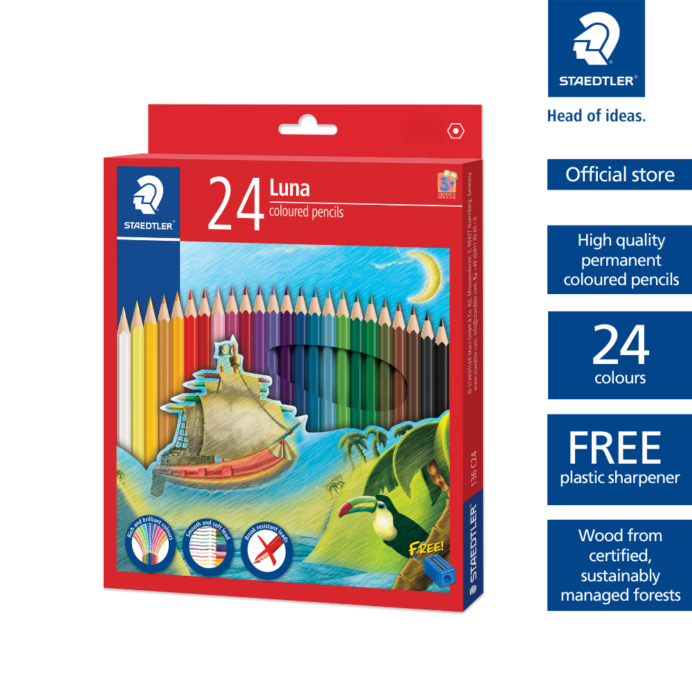 STAEDTLER Luna 24 Colours Coloured Pencil (24 pcs)