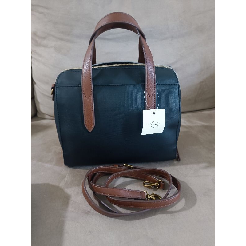 Authentic Fossil Sydney Satchel Black Multi Shopee Malaysia