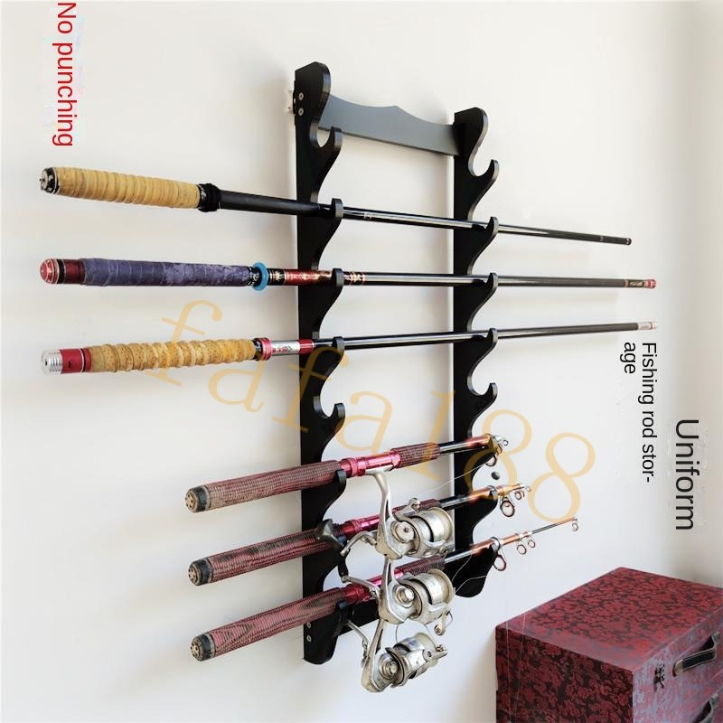 Fishing rod display rack Fishing rod holder stand horizontal vertical  wall-mounted Fishing rold Rack