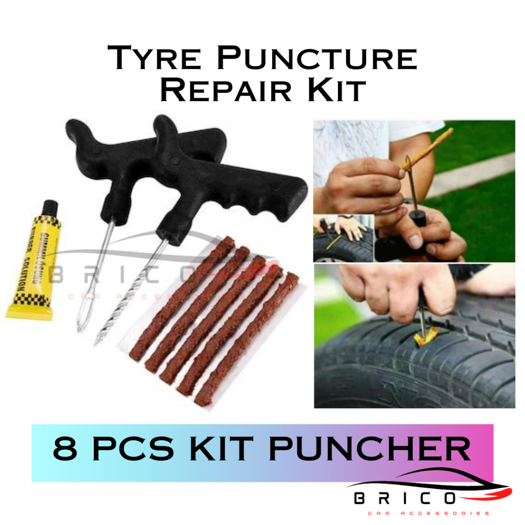 Tayar Repair Kit Car Tubeless Motorcycle Tubeless Tyre Puncture Repair Kit  Heavy Duty Tire Repair Tool Kit