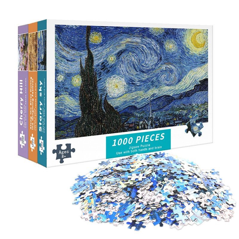 Adult 1000pcs Puzzle Go Fishing High Difficulty Decompression Girl