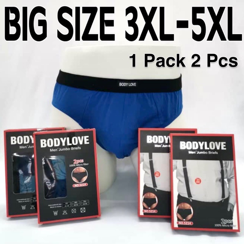 🔥BODY LOVE BIG SIZE MEN'S BRIEFS SUPREME UNDERWEAR AW1 3XL -6XL