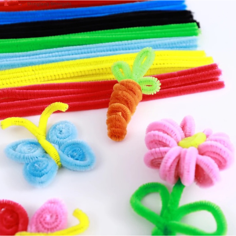 100Pcs Pipe Cleaners 30cm/12 inch Chenille Stems for DIY Art Crafts, Grass  Green