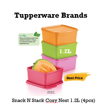 Tupperware Snack & Stack (4) 1.2L