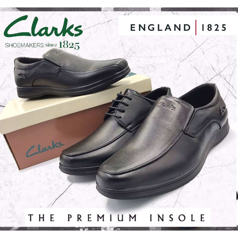 Clarks black outlet formal shoes