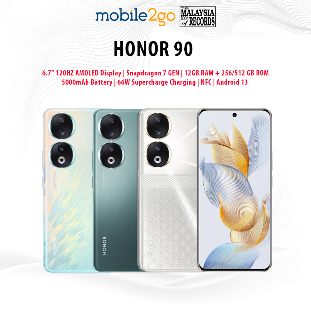 Honor 90 5G (256GB / 512GB ROM  12GB RAM) 1 Year Honor Malaysia