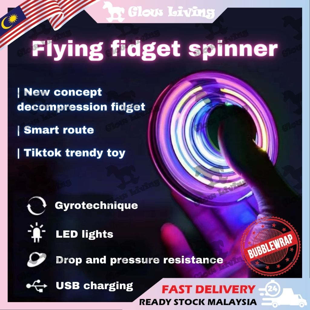 FLYNOVA Flying Fidget Spinner – Glo Lite Glow
