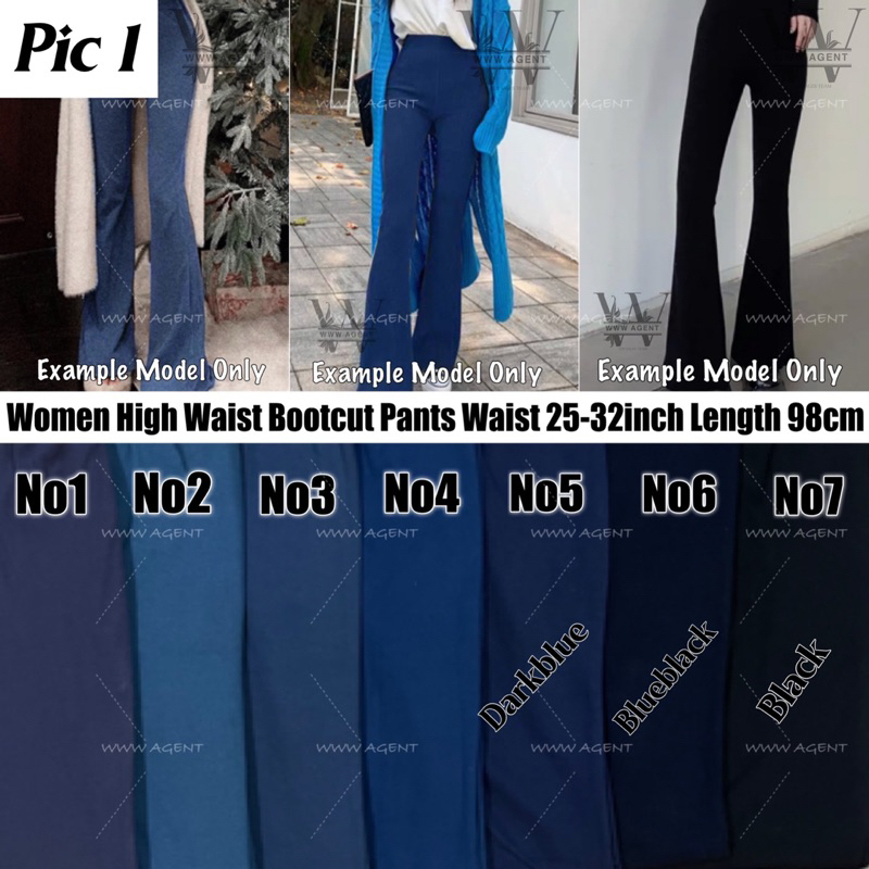 Women Flare Bell Bottom Jeans High Waisted Wide Leg Bootcut