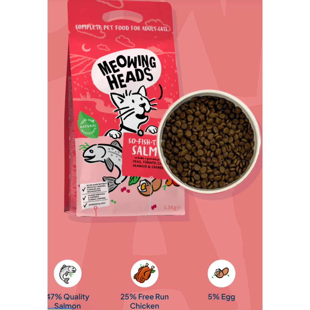 Meowing Heads Dry Cat Food Adult Salmon 4kg Shopee Malaysia