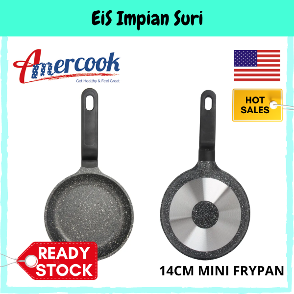 Non Stick Frying Pan,14cm Mini Cast Iron Frying Pan Flat Bottomed for  Household Kitchen