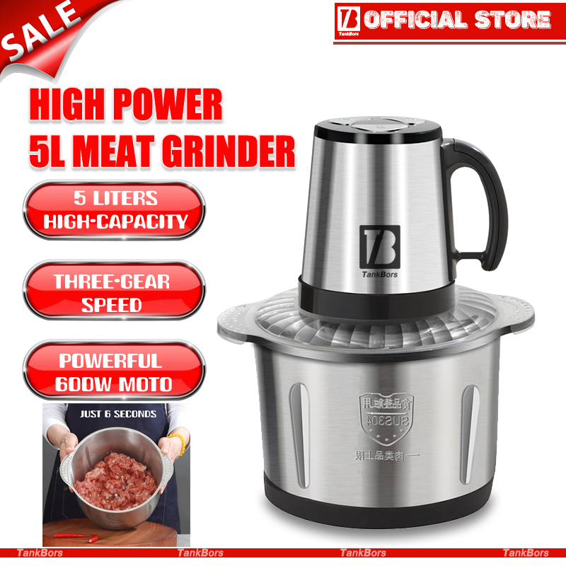 2.5L Food Chopper with Double Layer and Four Blade - Bear Malaysia