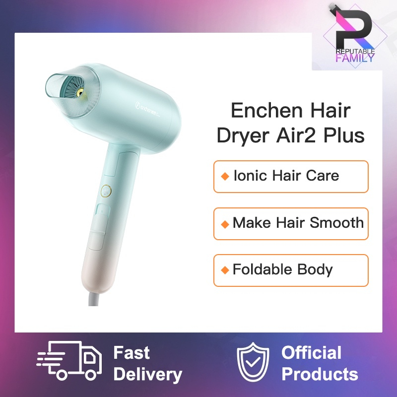 Enchen Foldable Hair Dryer Air2 Plus Macaron 1800W Quick Dry