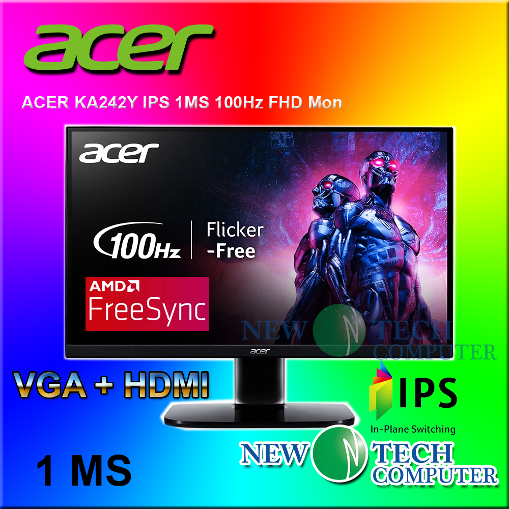 Acer KA242Y 23.8 inch FHD IPS 100Hz 1ms 250nits HDMI+VGA) KA242 3