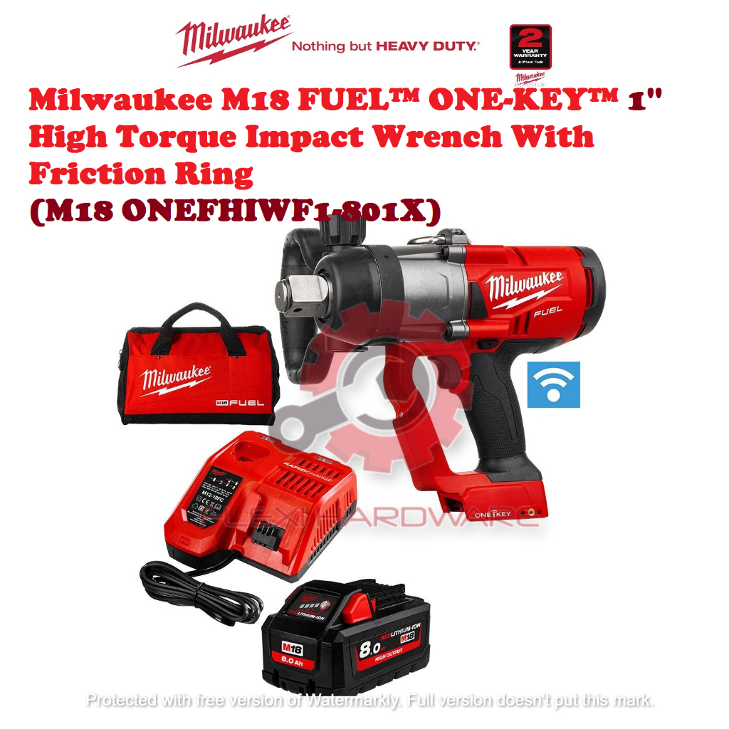 M18 FUEL™ ONE-KEY™ 1″ high torque impact wrench with friction ring, M18  ONEFHIWF1