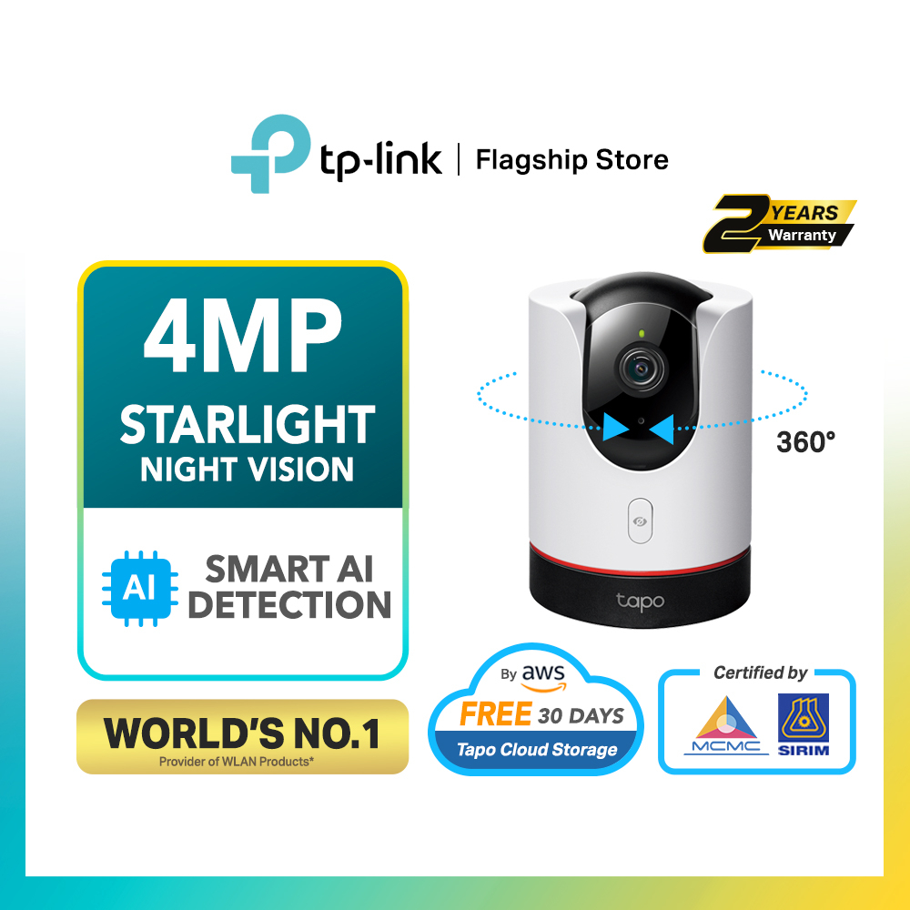 TP-Link Tapo Baby Care Bundle Promo Tapo C225 4MP Pan/Tilt Wi-Fi Camera +  Tapo H100 Smart Hub Smart Home Automation