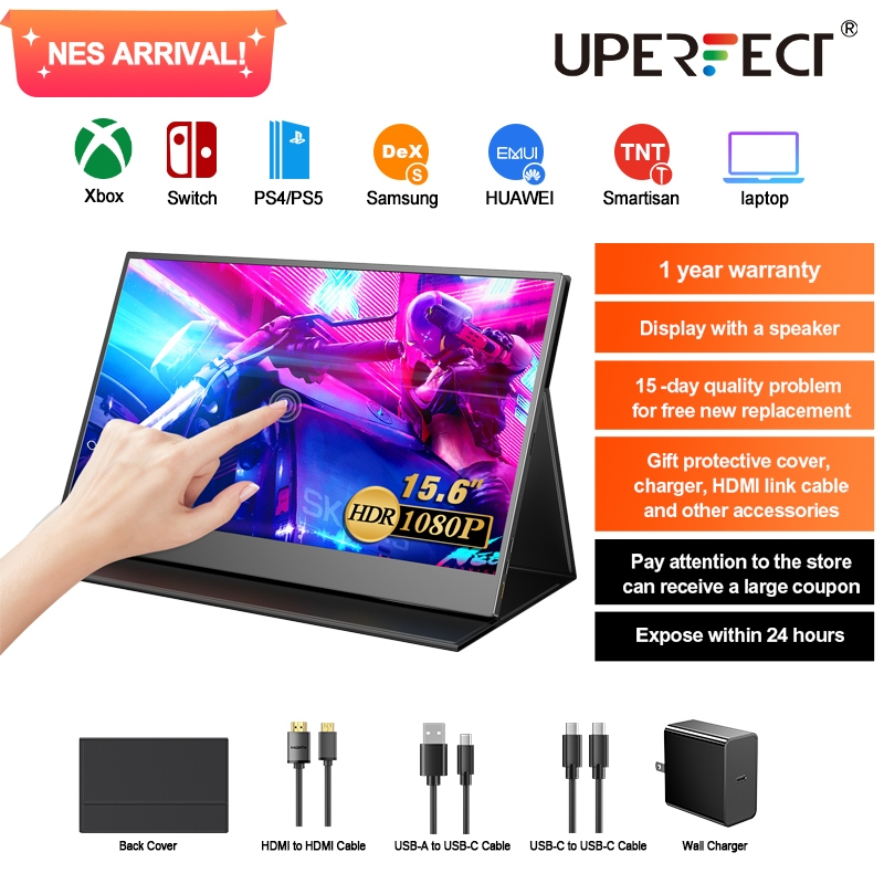 Moniteur Portable Tactile Batterie FHD 1080P Gaming - UPERFECT