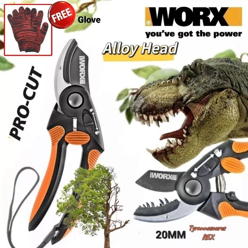 WORX Original PRO Heavy Duty Alloy Head Pruning Shears Garden