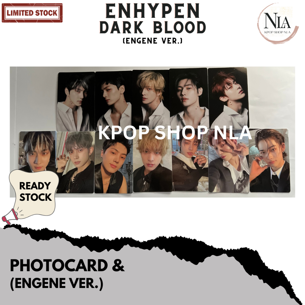 ENHYPEN DARK BLOOD ENGENE ver. Limited Official Photo Card Photocard PC 7