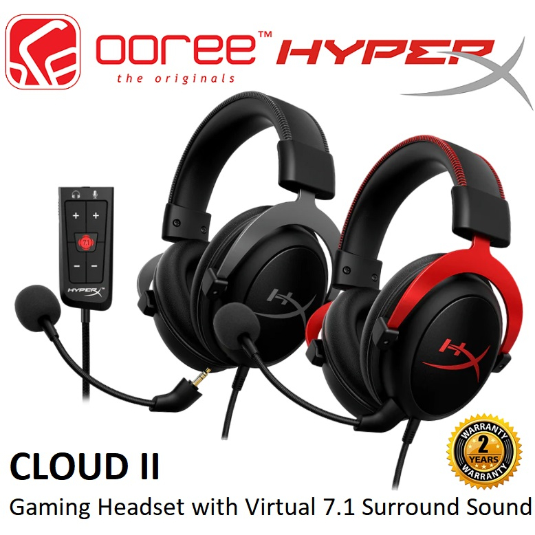 AURICULAR C/MIC HYPERX CLOUD II BLACK-RED 4P5M0AA