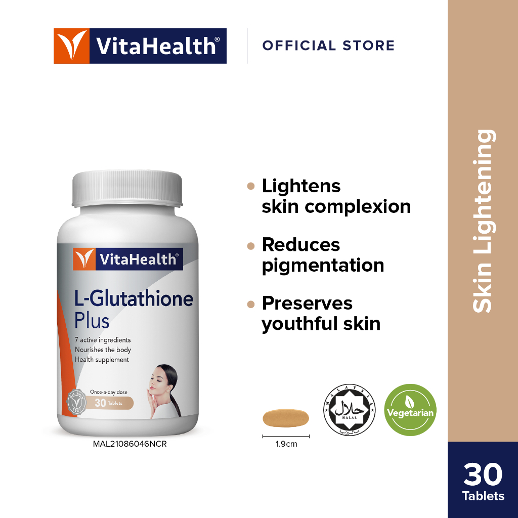 VitaHealth L Glutathione Plus for Skin Whitening Expiry 10 2026