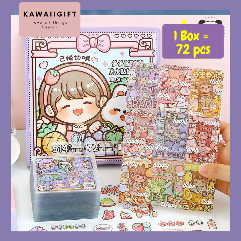 72 Pcs Cute Journal Kit With Stickers and Paper, Stickers for