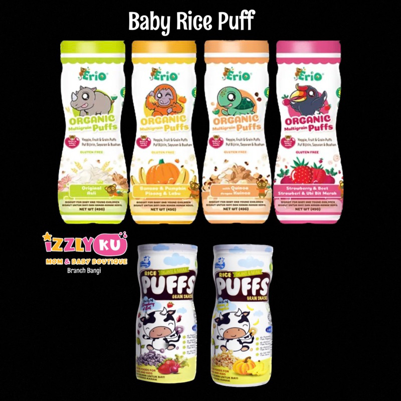 Baby Puff Erio Mini Munchy melt in mouth cair snack bentuk puff ring