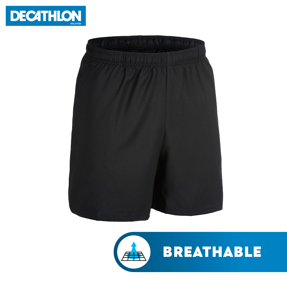 Men's breathable microfibre boxers - Black KALENJI