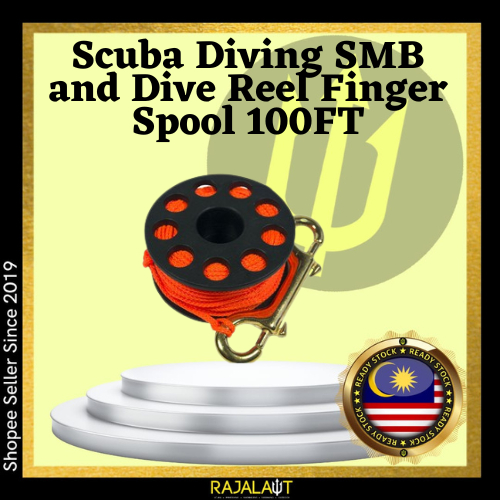 Scuba Diving SMB and Dive Reel Finger Spool 100FT