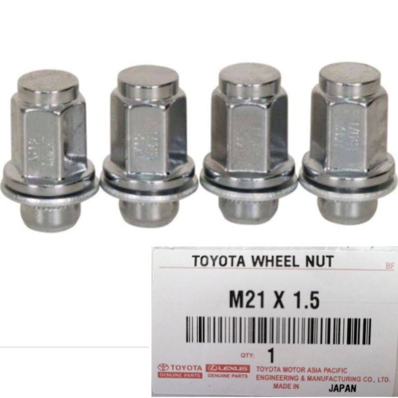 TOYOTA WHEEL NUT CHROME WITH WASHER HILUX FORTUNER Unser Camry M21