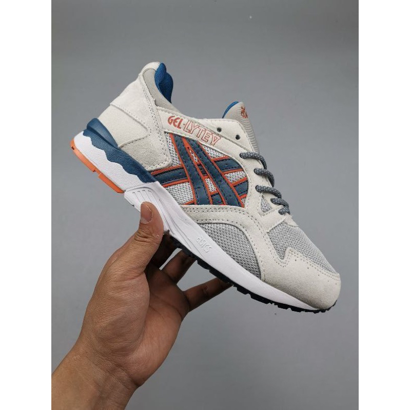 Asics gel lyte v grey hot sale legion blue