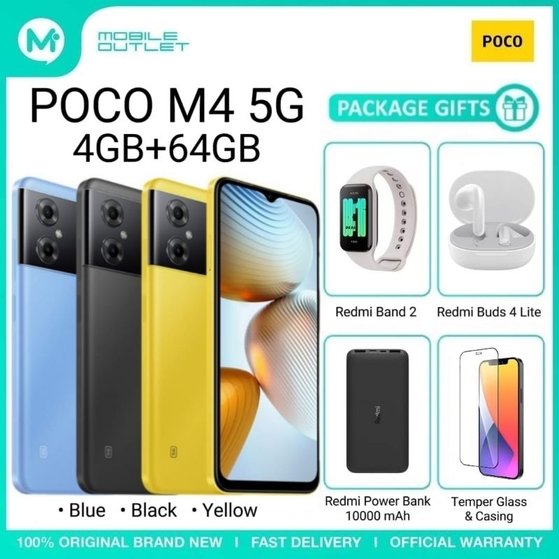 Xiaomi Poco M4 5G 4GB Ram+64GB Rom (Original Malaysia Set) With