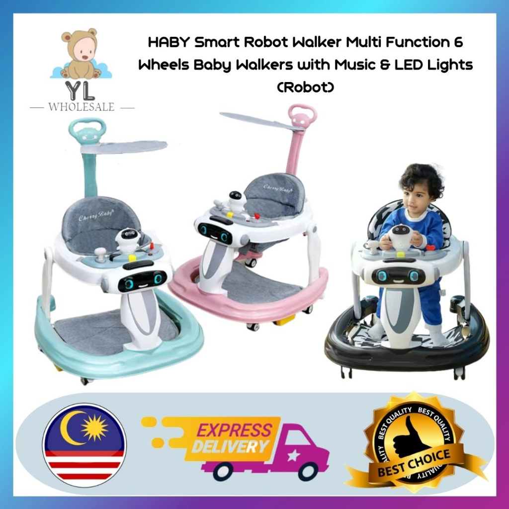 6 wheel baby walker