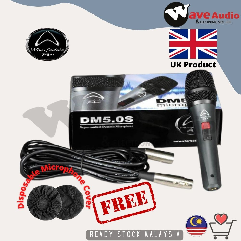 Wharfedale Pro DM5.0S Supercardioid Dynamic Microphone (DM 5.0S)  (DM-5.0S)FREE Disposable Cover