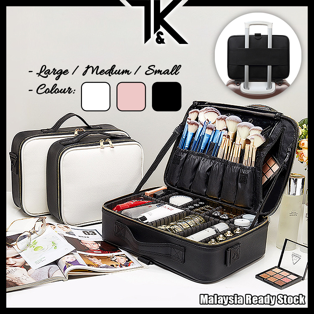 LOCAL] Travel Makeup Storage Bag Small/Medium/Large Portable Cosmetic  Organizer Beg for Luggage 旅行化妆包 便攜