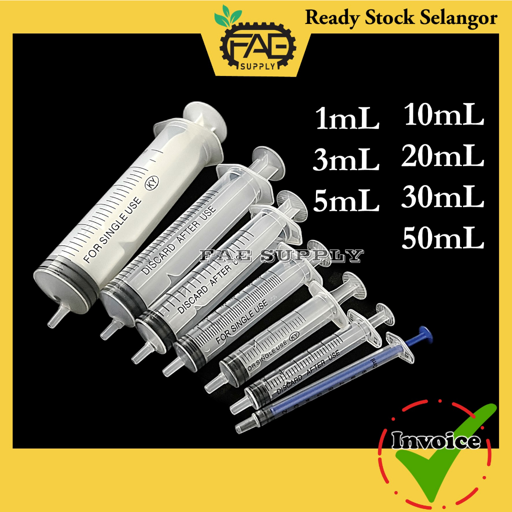 10x 5mL Disposable Plastic Luer Slip Tip Syringe Liquid Graduated 5cc  Sterile