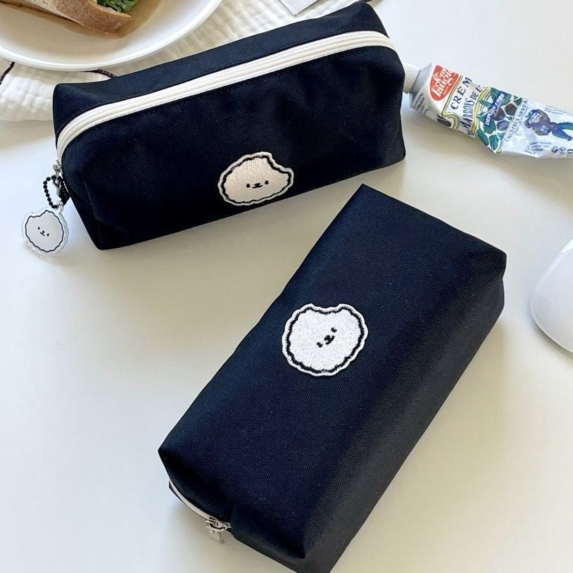 Large Capacity Pencil Case Multiple Pouch Canvas Pencil Case Stationery Bag  Holder Student Pencil Case Make up Cosmetic Pouch 