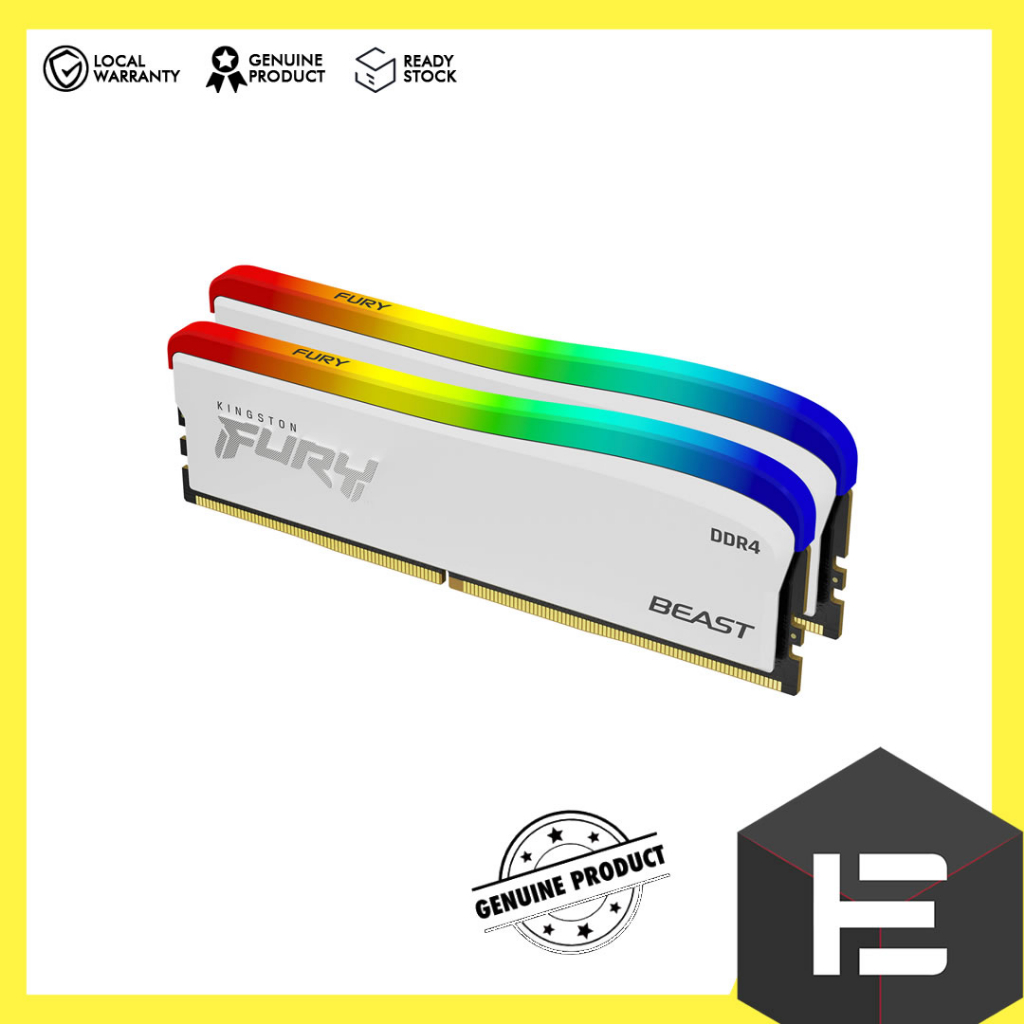 Kingston 16GB DDR4 3200MHz FURY Beast RGB 2R CL16