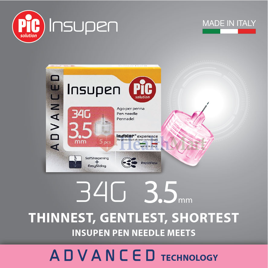 Agujas insulina 31G 5mm ADVANCED INSUPEN PIC SOLUTION