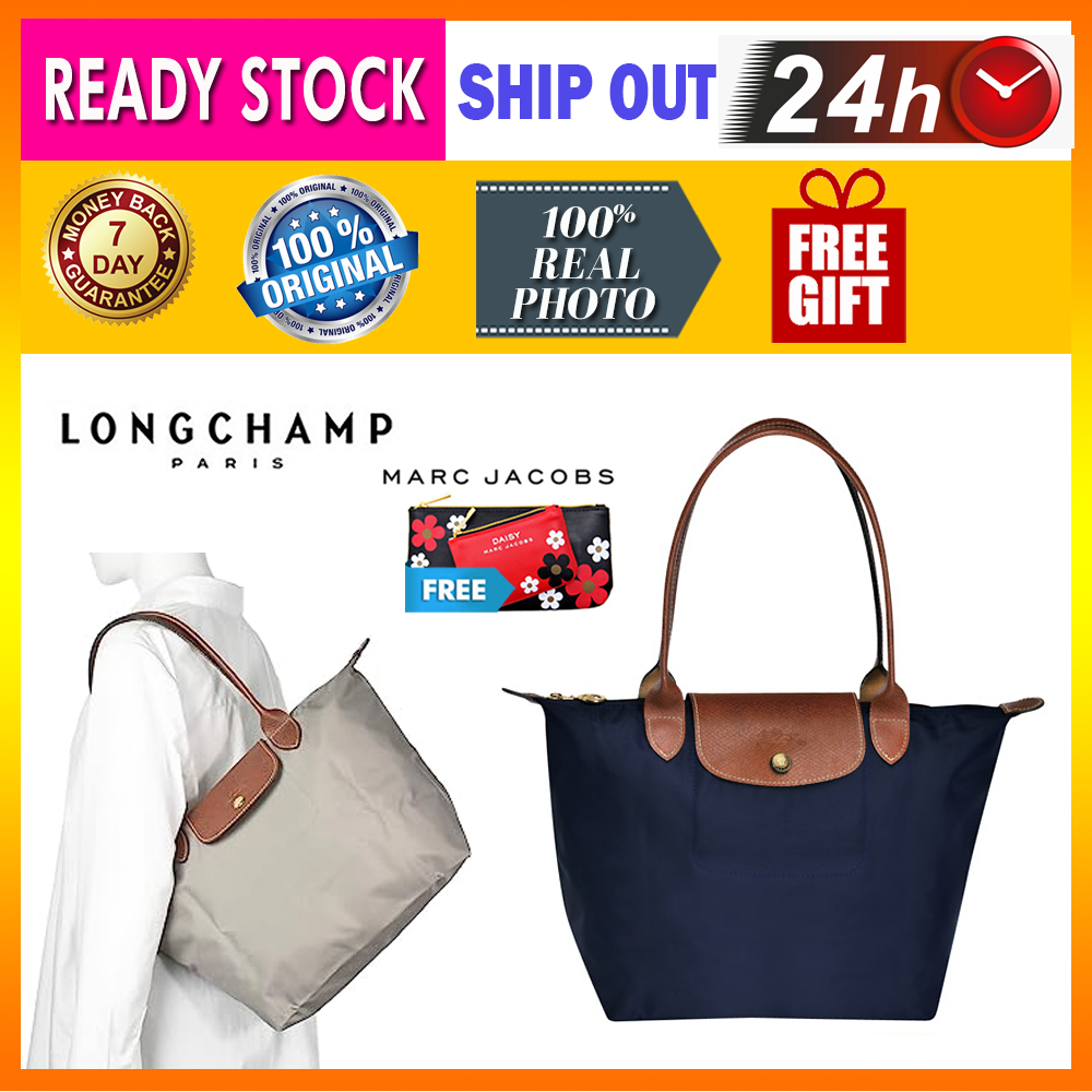 Longchamp Le Pliage Club Large Nylon Long Handle Tote