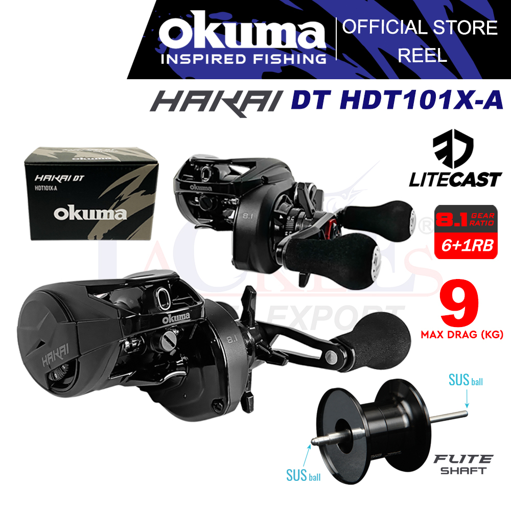 OKUMA HDT101X-A Hakai Baitcast Left Reels Black 100 リール