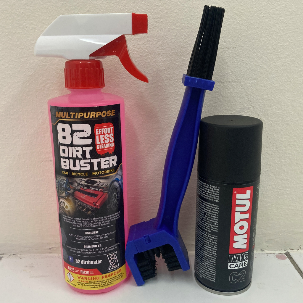 Package 82 Dirt Buster Degreaser REPSOL MANNOL Chain Lube Brush Motorcycle