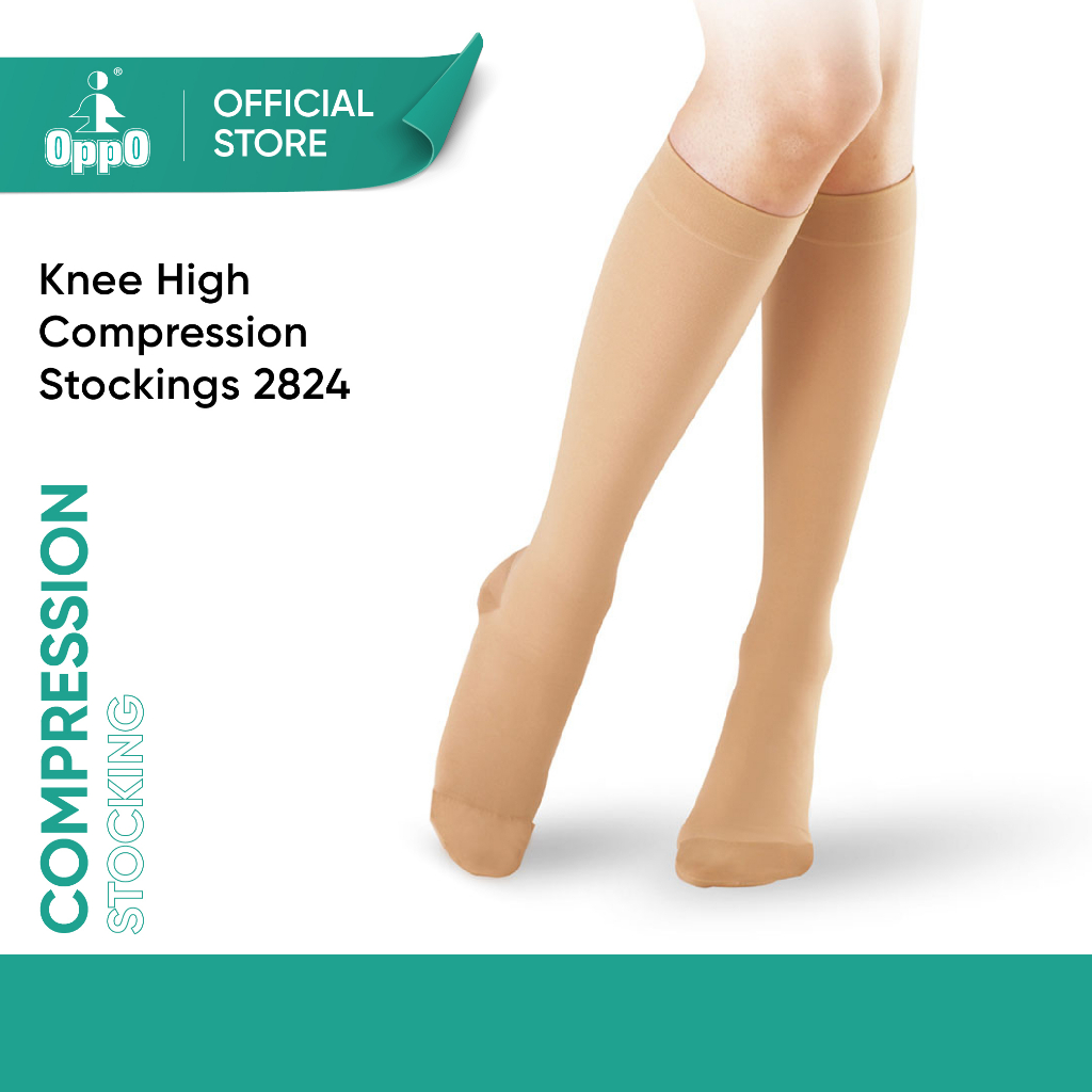 OPPO Knee High Compression Stockings 2824 Class 2 23-32mmHg Closed