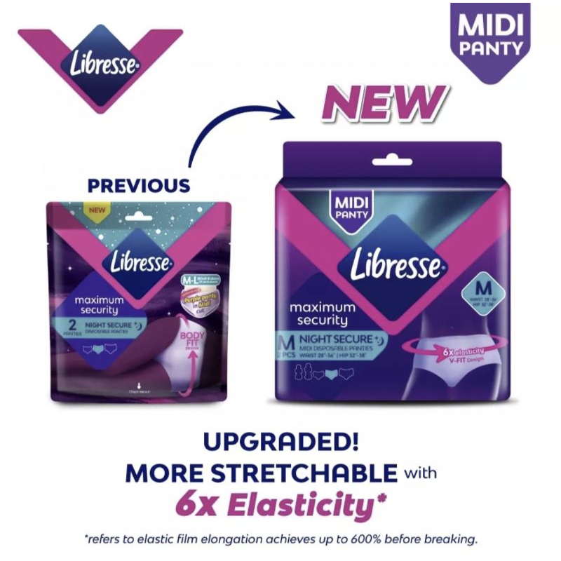 Libresse Maximum Security Disposable Panties/Sanitary Pad (Size L) 2  pcs/pack