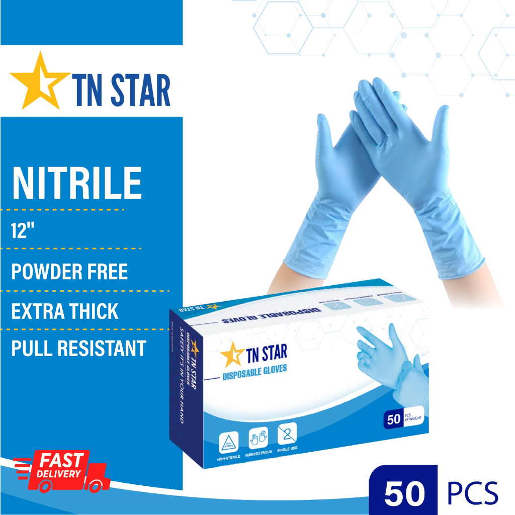 Nitrile gloves store in stock