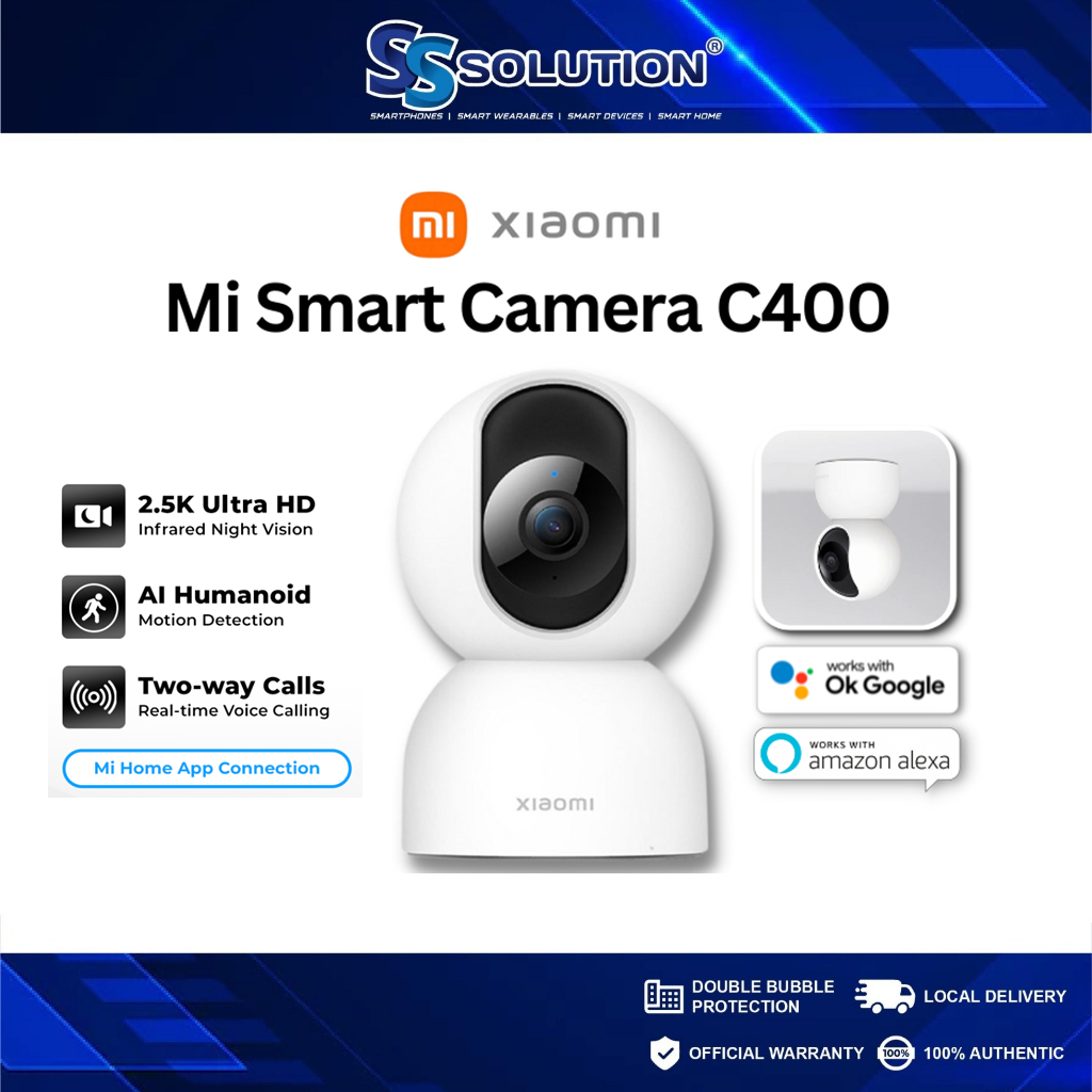 Xiaomi Smart Camera C400, 2.5K Clarity, 4MP, 360° Rotation, AI Human  Detection, 2.4GHz / 5GHz Wi-Fi Support