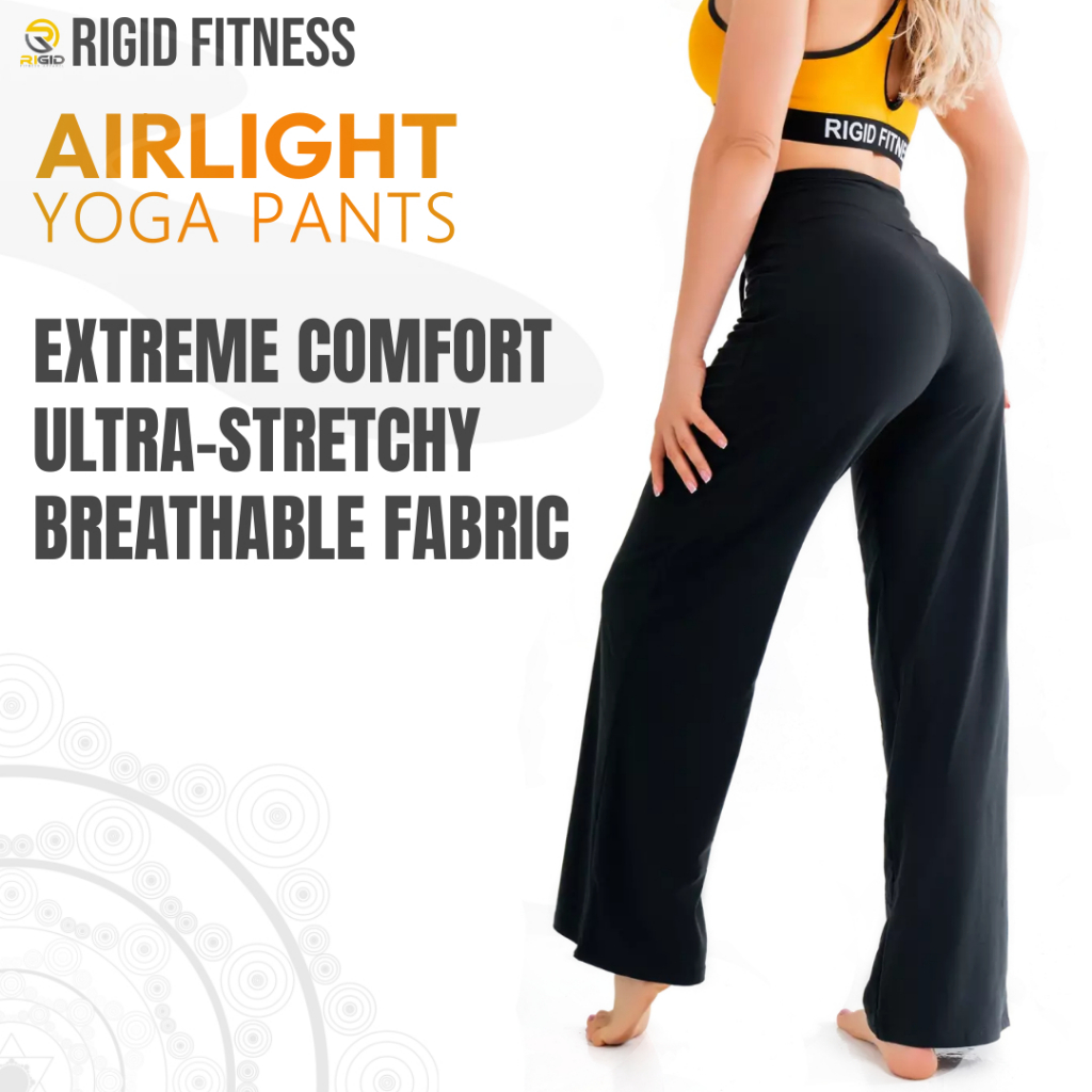 Airlight Yoga Pants, High Waist Stretchy Flared Leggings – Rigid Fitness